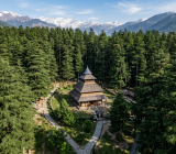 hadimba-drone-view Himachal taxi cab khatri tour & travel